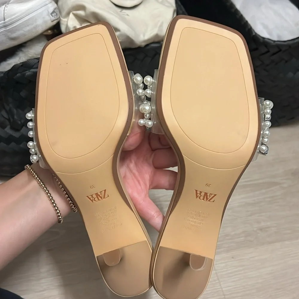 NWOT Zara embellished heeled sandal - Picture 4 of 8